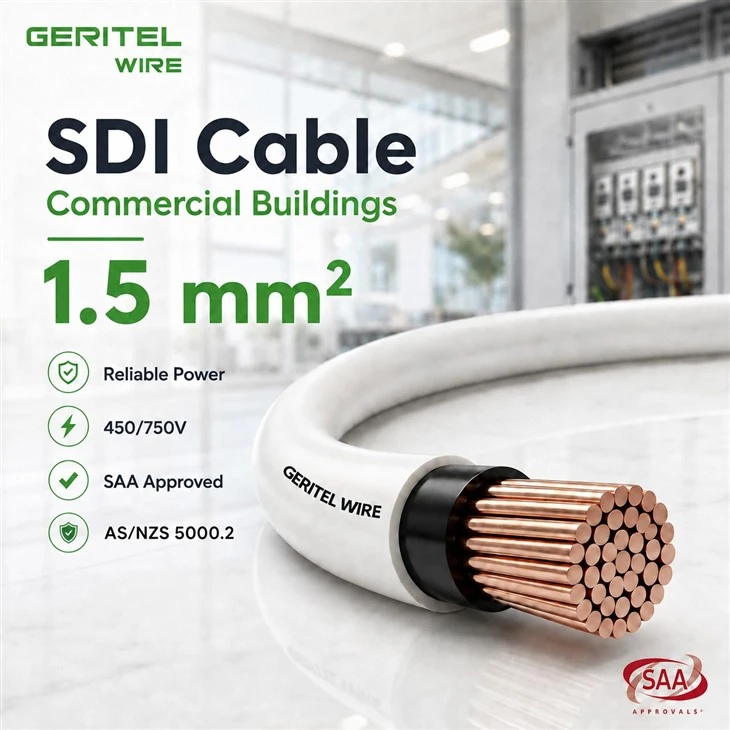 SAA Approved 1.5 mm Single Double Insulated Cable For Building Wiring