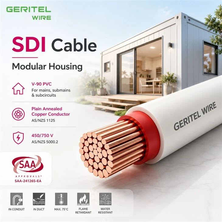 Single Core SDI Wire With V90 PVC Insulation For Fixed Building Circuits