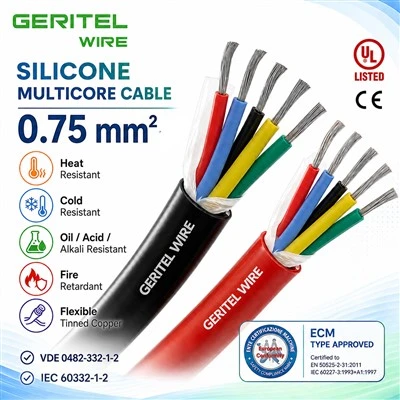 0.75 Sq mm Silicone Cable Built For Heater Control Panels | GERITEL WIRE SiHF-J