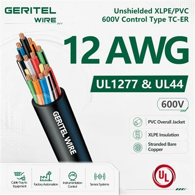 12 AWG UL Type TC-ER Tray Cable XLPE PVC Control Cable