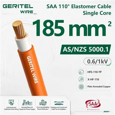 185mm² High Temperature Flexible Cable For Industrial Plants