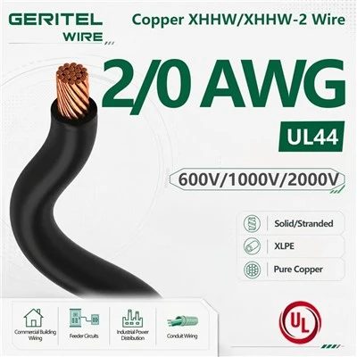 2/0 AWG UL44 Stranded Copper XHHW/XHHW-2 Wire