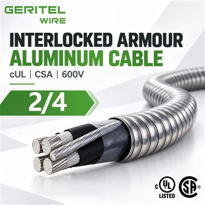 2/4 AC90 Aluminum Cable 4 Conductor RW90 XLPE For Panel And Feeder Wiring