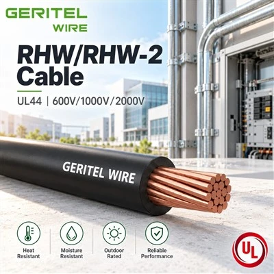 2000V RHW-2 Copper Cable UL44 Industrial Power Supply