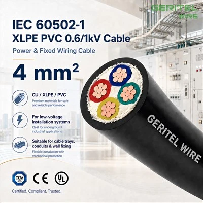 4mm2 0.6/1kV Copper XLPE Cable For Modular Building Distribution