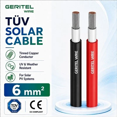 6mm2 TÜV Solar Cable Flexible Tinned Copper String Wire