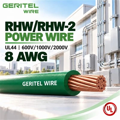 8 AWG RHW-2 Stranded Copper Wire UL44 For Power Distribution