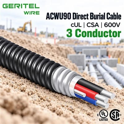 ACWU90 Armoured Wire For Residential Building Feeders