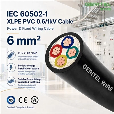 EV Charger Feeder Solution — 6mm Low Voltage XLPE PVC Cable