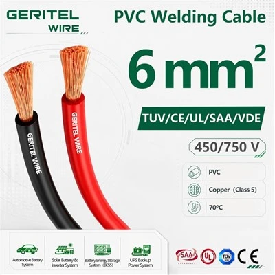 H07V-K 6mm² Welding Cable With Flexible PVC Insulation