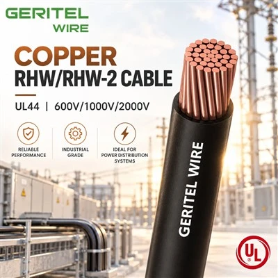 RHW-2 Copper Cable For Solar Project Power Distribution
