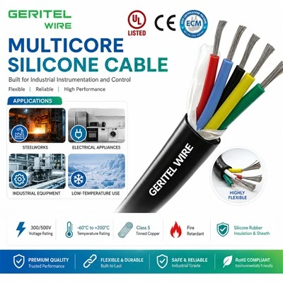 Steelworks Silicone Cable For Hot-Rolling Mills And Foundry Equipment