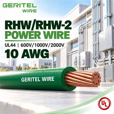 UL44 10 AWG RHW/RHW-2 Copper Power Wire For Electrical Feeders