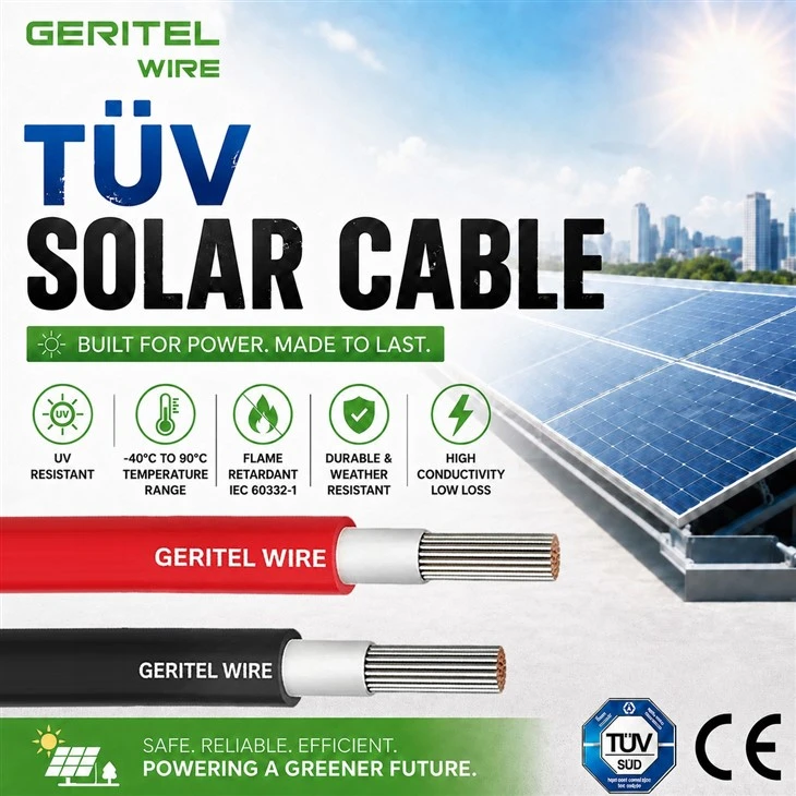 Solar System Cable For Solar Arrays And Inverter Connections