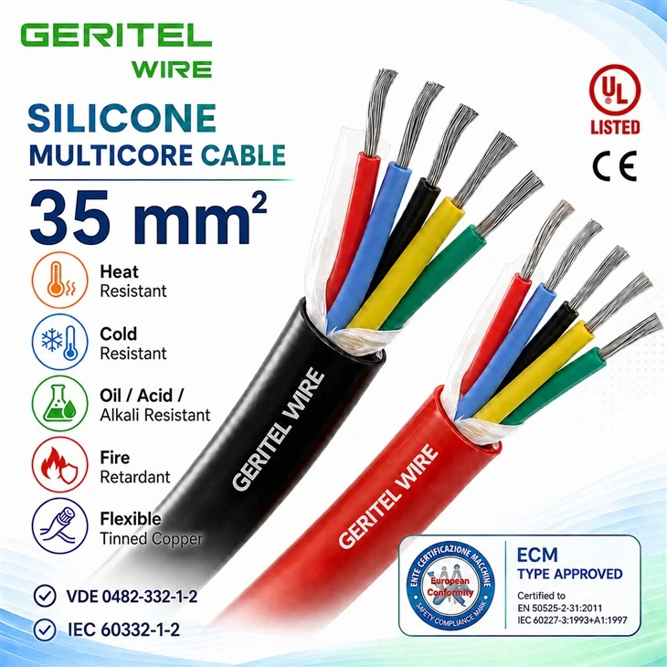 Steelworks High Temperature Cable Connection Solution 35mm² High Temperature Cable — SiHF-J Silicone Cable
