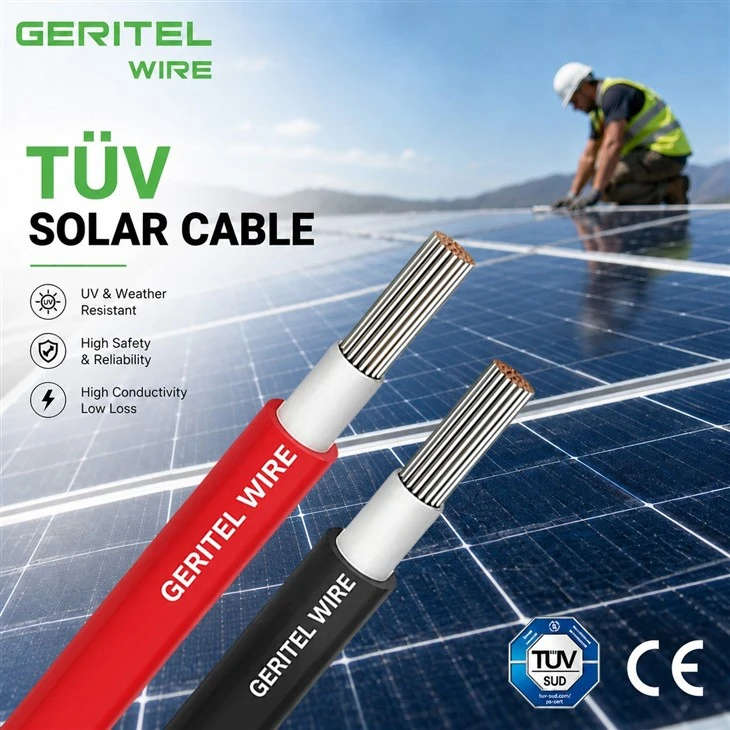 TÜV Certified PV Cable For Long-Term Solar DC Connections