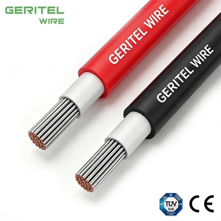 1.5mm2 H1Z2Z2-K Solar Cable 1500V DC Flexible Tinned Copper Wire factory