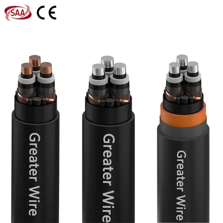 Three Core Anti-Termite 1.9/3.3kV MV Aluminum Cable