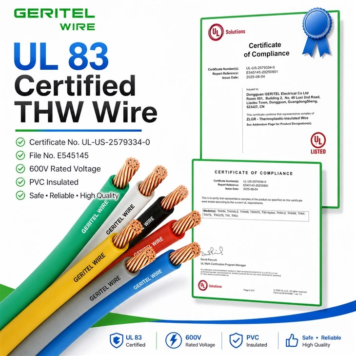 THW Industrial Cable For Factory Electrical Rooms And Production Areas
