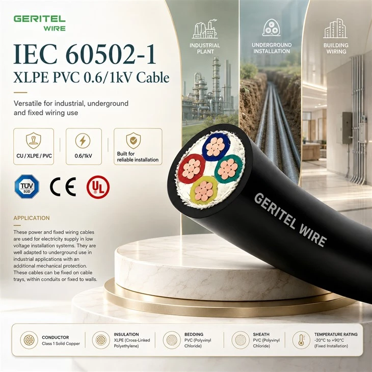 U-1000 R2V Cable Supply For French Low-Voltage Power Distribution